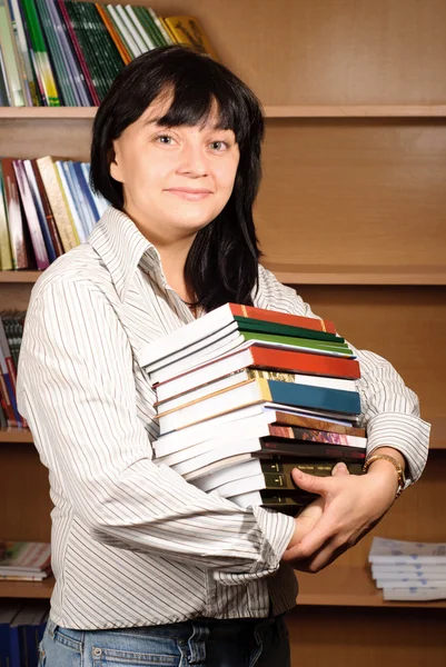 Stock image Student with Library Books