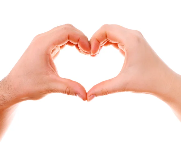 Male and female heart hands — Stock Photo, Image