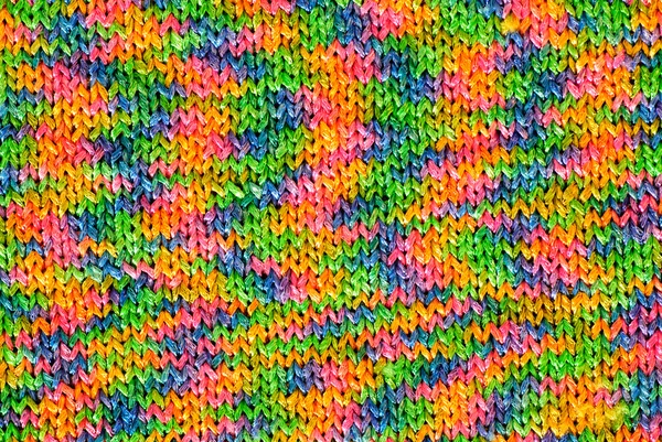 stock image Rainbow knited texture close up