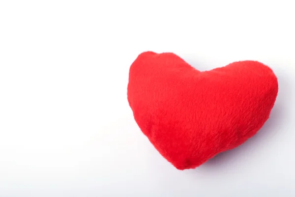 Kürk kırmızı kalp — Stok fotoğraf