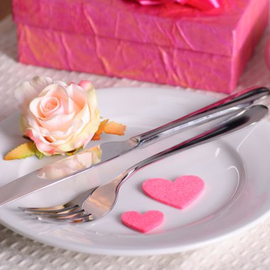 Valentine's dinner clipart