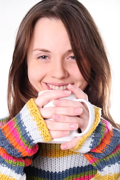 stock image Girl with cup of tea