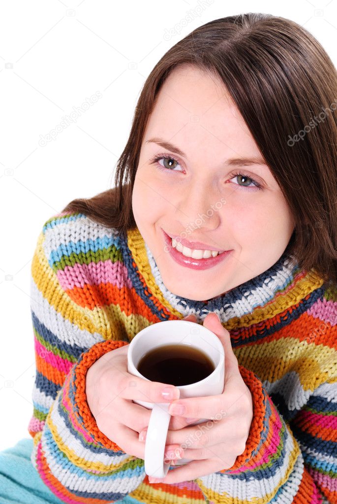 Girl with cup of tea