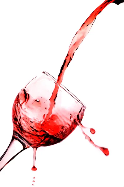 Glas hälla rött vin — Stockfoto
