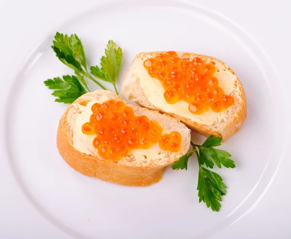 stock image Caviar sandwich