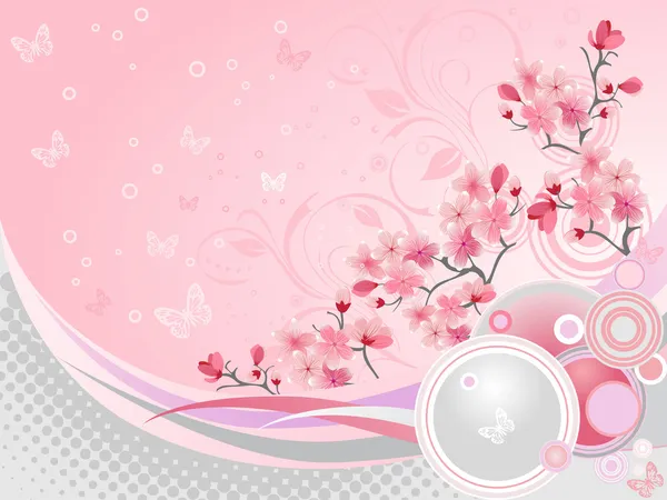 Japán cherry blossom — Stock Vector