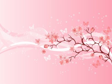 Japanese cherry blossom clipart