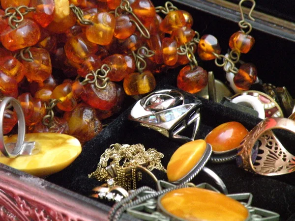 stock image Amber jewelry