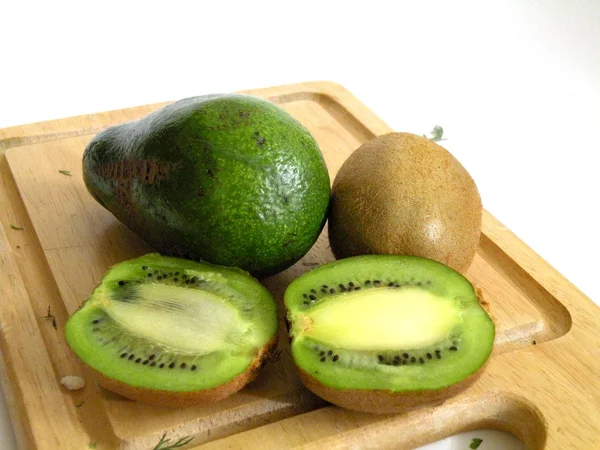 Kiwifrucht und Avocadogrün — Stockfoto