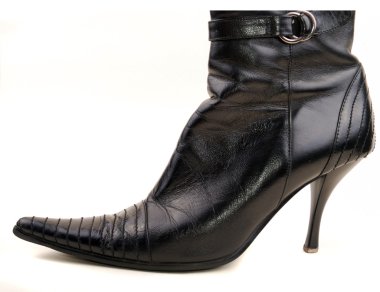 Black shine woman boot