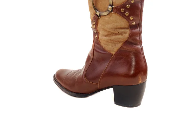 Ženy hnědé boot — Stock fotografie