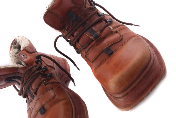 Hnědé boty — Stock fotografie