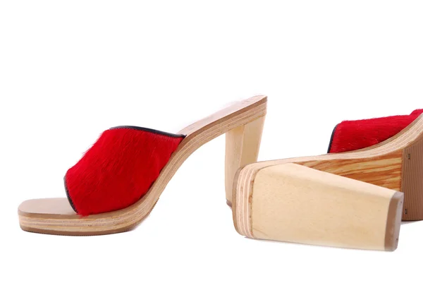 Czerwone buty kobiece — Zdjęcie stockowe