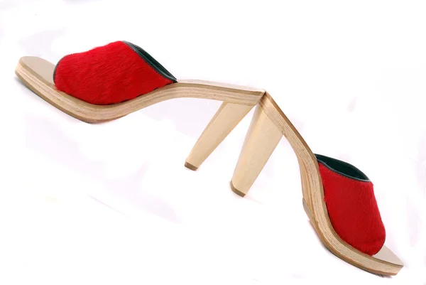 Kırmızı kadın ayakkabı — Stok fotoğraf