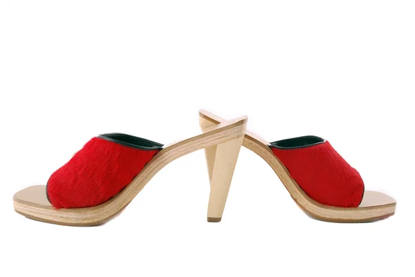 Κόκκινα παπούτσια γυναικεία — Φωτογραφία Αρχείου