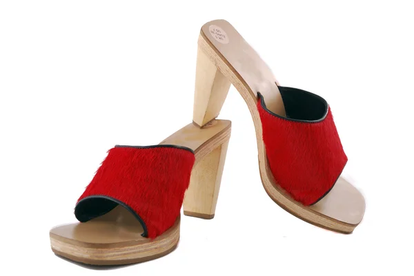 빨간색 여성 신발 — 스톡 사진