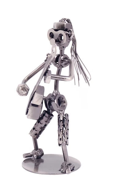 Robot en metall — Stok fotoğraf
