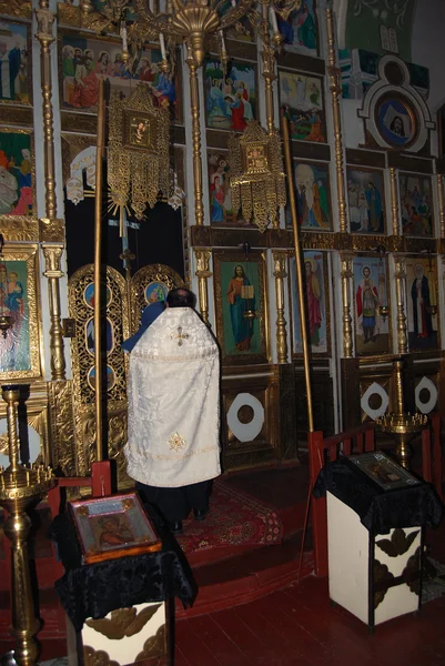 Intérieur d'une cathédrale orthodoxe russe — Photo