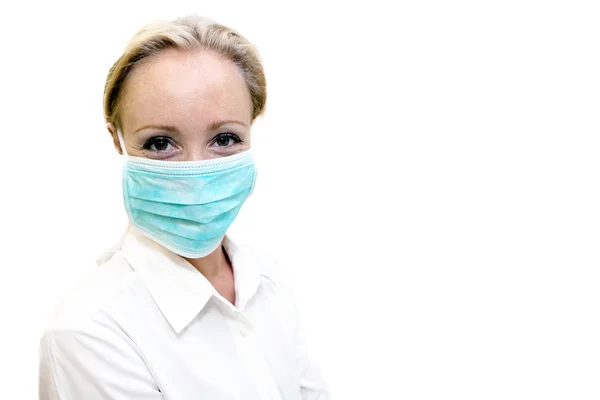 Kobieta lekarz na białym tle — Zdjęcie stockowe