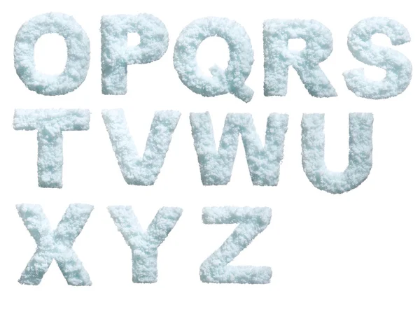 Снежный алфавит — стоковое фото