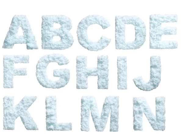 Snö alfabetet — Stockfoto