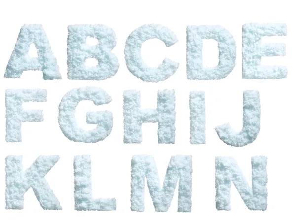 Snö alfabetet Royaltyfria Stockbilder