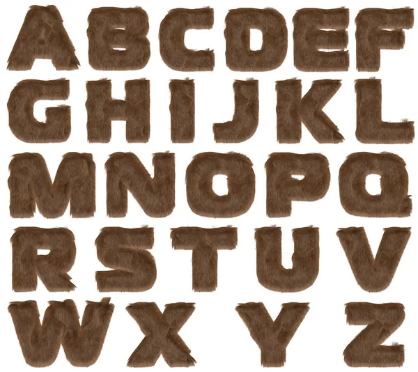 Carta del alfabeto de piel estilo tigre. — Foto de Stock