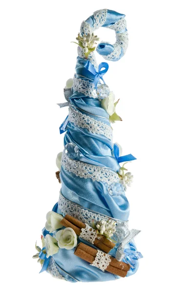 Kunstmatige hand maded kerstboom Rechtenvrije Stockfoto's