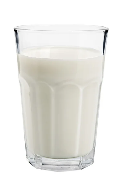 Ett Glas Mjölk Isolerade Över Vit Bakgrund — Stockfoto