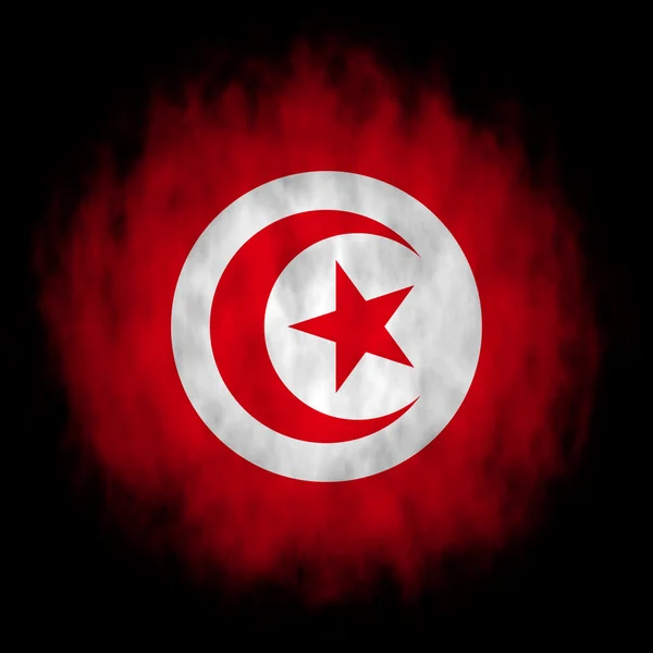 Abstracte vlag van Tunesië op witte achtergrond — Stockfoto