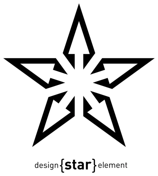 Absztrakt Design Elem Csillag Illusztráció — Stock Fotó