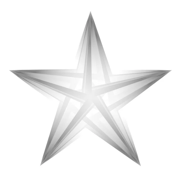 Estrela Futurista Abstrata Sobre Fundo Branco — Fotografia de Stock