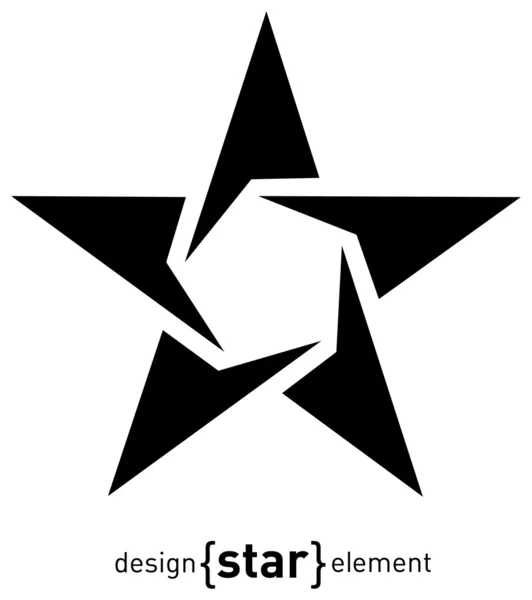 Elemento de diseño abstracto estrella, ilustración raster — Foto de Stock
