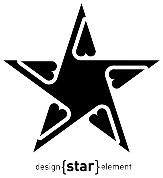 Das Abstrakte Gestaltungselement Stern Rasterillustration — Stockfoto