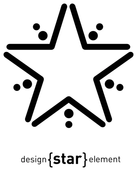 Das Gestaltungselement Abstrakter Stern Rasterillustration — Stockfoto