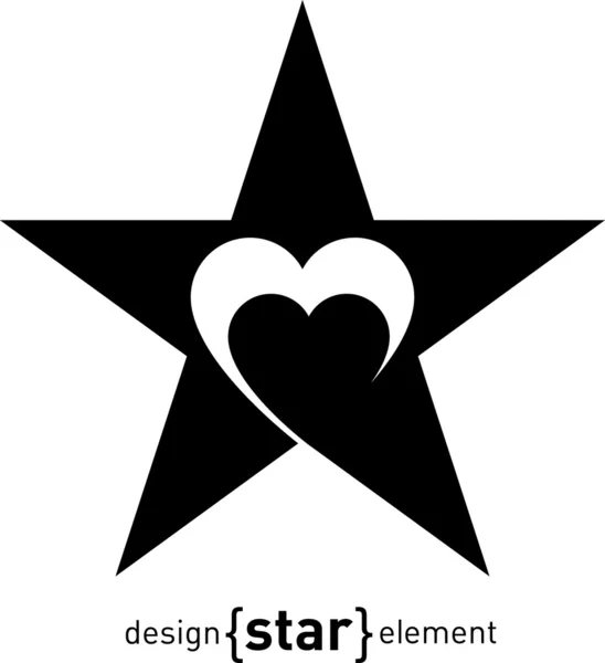 Elemento de diseño Estrella abstracta, ilustración de trama — Foto de Stock