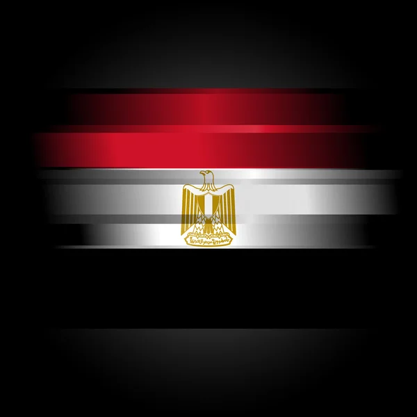Abstract raster Egypte vlag op zwarte achtergrond — Stockfoto