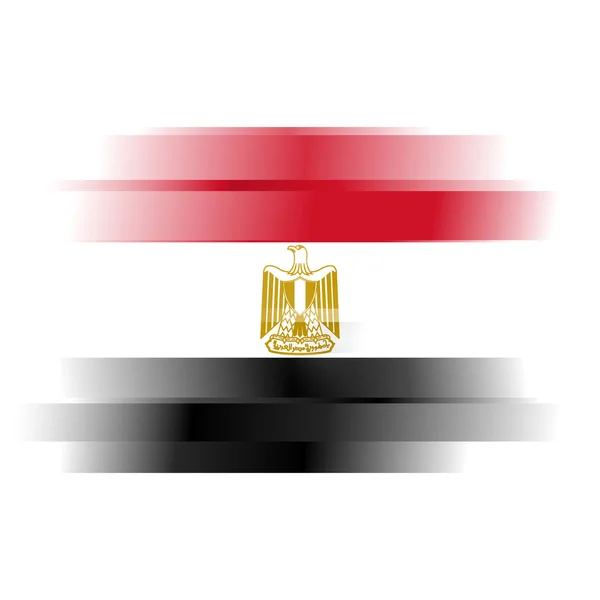 白い背景の上の抽象的なラスター エジプトの国旗 — ストック写真