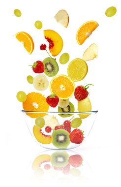 Fresh fruits salad clipart