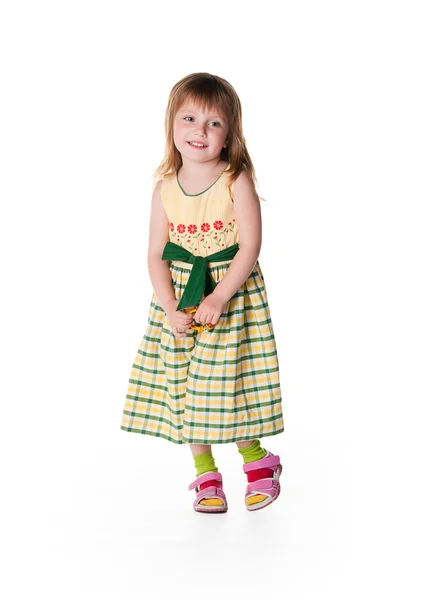 Malá holčička smajlík — Stock fotografie