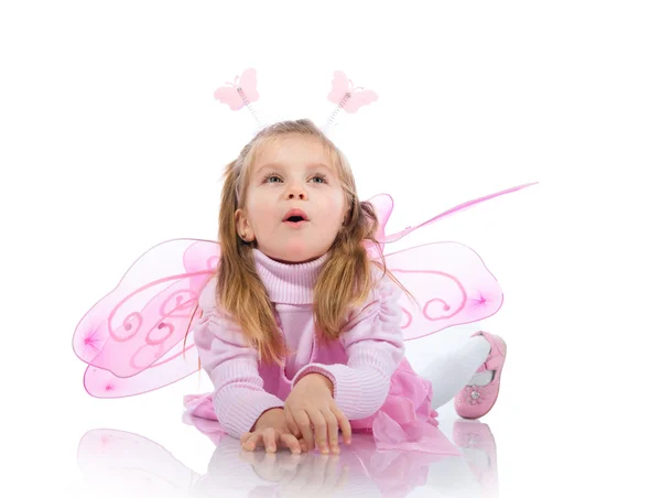 Маленька дівчинка в костюмі феї — стокове фото