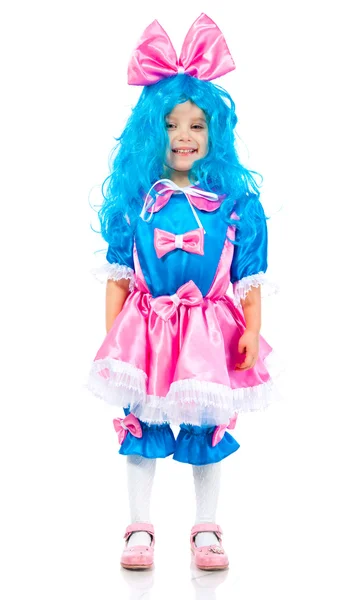 Menina com cabelo azul — Fotografia de Stock