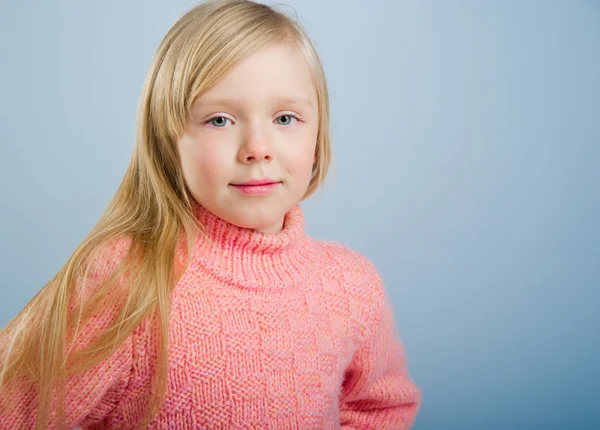 Cute little girl with long hair — Stock Photo, Image