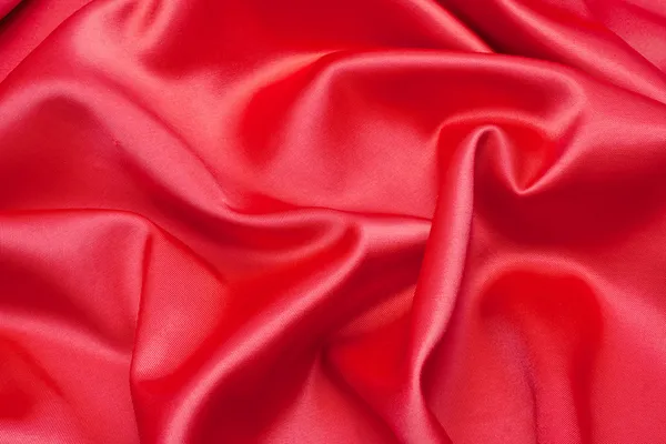 Rode satijnen stof — Stockfoto