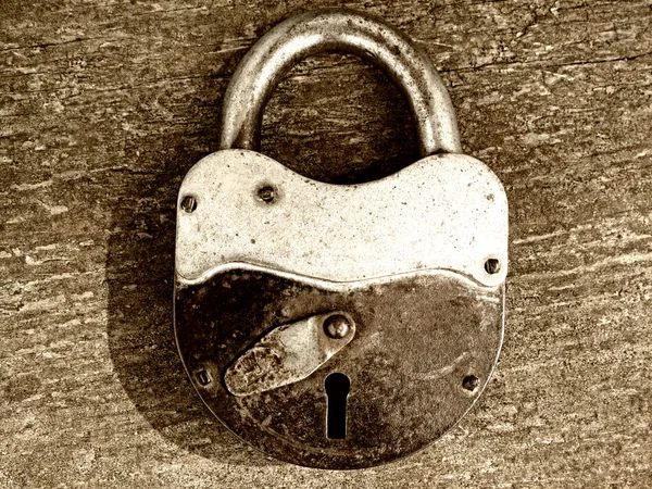 Παλιά σκουριασμένη κλειδαριά — Φωτογραφία Αρχείου