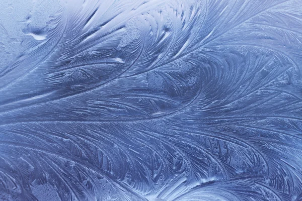 冬のガラスの上の天然氷パターン ロイヤリティフリーのストック画像