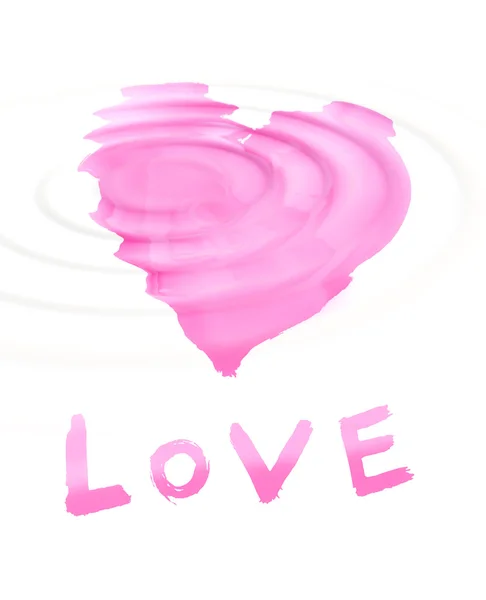 Ordet Kärlek Med Stiliserade Love Symbol Vit Bakgrund — Stockfoto