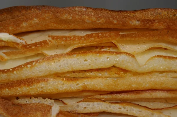 Russian pancakes macro — Stock Photo, Image