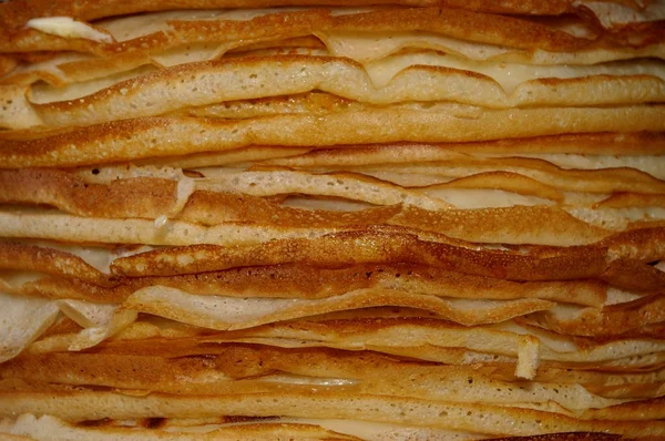 Russian pancakes macro Royalty Free Stock Photos