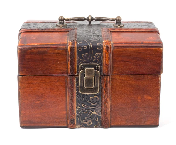 Treasure Chest. Isolated on a white background — Stock Photo, Image